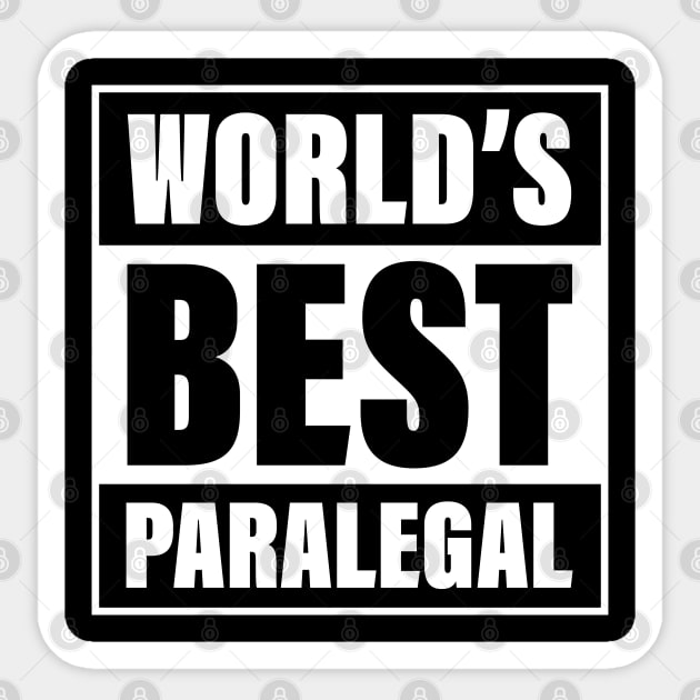 Worlds Best Paralegal Art Lawyer Law Office Receptionist Funny Studies Women Wine Office Sticker by Shirtsurf